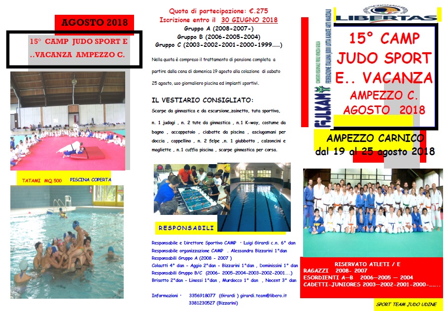 15° Camp Judo Sport e.. Vacanza