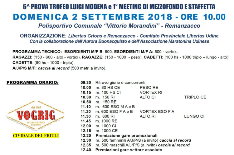 6a prova Trofeo Modena 2018